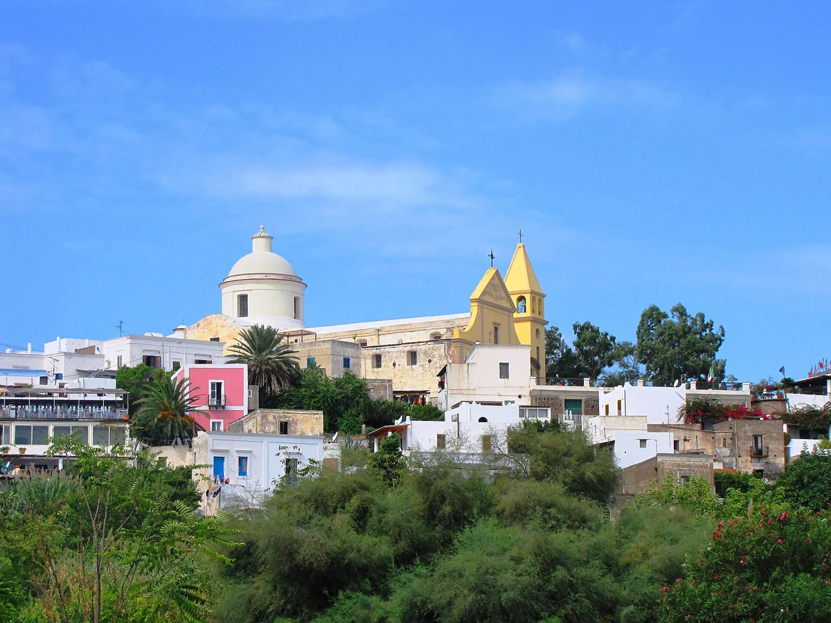 The church of San Vincenzo on Stromboli island near the sunset trek meeting point, Aeolian Islands, Italy